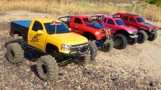 RC ADVENTURES  4 SCALE RC 4x4 TRUCKS in ACTiON  on MARS Nope  EARTH TEAM W3RK [upl. by Keel116]