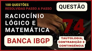 ♟️Matemática e Raciocínio Lógico 🧑‍🏫 Banca IBGP 📚 Questão 74 [upl. by Aikahs]