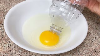 Separating egg yolk with water bottle Shorts [upl. by Lila]