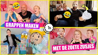 LOL met DE ZOETE ZUSJES Grappen Uithalen Bij Onze Ouders 1 Uur Video ♥DeZoeteZusjes♥ [upl. by Shipp]