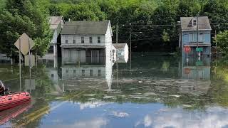 061220 GilbertonPA Significant Flash Flooding Continues In Schuylkill County Pennsylvania [upl. by Akapol]