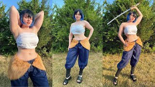 Inosuke cosplay vlog demon slayer 😄 and leg day weight lifting and mobility [upl. by Hedley]