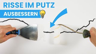 Risse im Putz ausbessern Richtig spachteln  kommen nicht wieder [upl. by Maurreen]