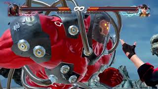 Tekken 7 gigas rage art on xiaoyu angel kof outfit [upl. by Ahcsat]