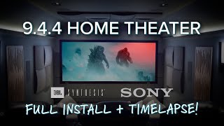 Incredible 944 JBL Synthesis Home Theater Install Timelapse  Dolby Atmos w Sony 715ES [upl. by Aillicec28]