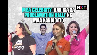 Mga celebrity nakiisa sa proclamation rally ng mga kandidato  NXT [upl. by Bove517]