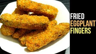 Crispy Eggplant Fingers Recipe  Fried Eggplant Recipe  Brinjal Fry  Snacks Recipe By Nians [upl. by Annaitsirhc]