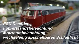 Modelleisenbahn Spur N  1160  PIKO BR 216  16111024  Fahrvideo [upl. by Ardnaskela]