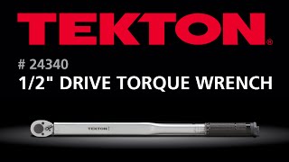 How to use the TEKTON 24340 12 in Drive Click Torque Wrench [upl. by Leticia]