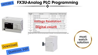 analog inputoutput module plc  gx work 2 scaling  Mitsubishi analog addressing pdf [upl. by Yllod]