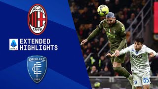 AC Milan vs Empoli Extended Highlights  Serie A  CBS Sports Golazo [upl. by Lombard29]