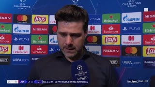 quotThank you footballquot Mauricio Pochettino reacts to Spurs amazing Champions League comeback [upl. by Veal165]