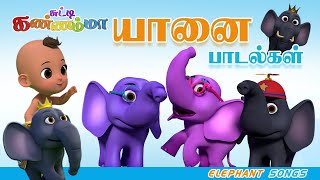 சுட்டி கண்ணம்மா யானை பாடல்கள்  Tamil Kids Elephant Songs 🐘 Chutty Kannamma Tamil Baby Rhymes [upl. by Ariait776]