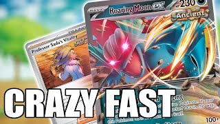 TURBO Roaring Moon ex is CRAZY FAST  Paradox Rift  PTCGL Gameplay [upl. by Melamed808]