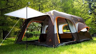 KTT Extra Large Tent 101214 PersonBFamily Cabin Tents2 Rooms3 Doors and 3 Windows [upl. by Nipahc]