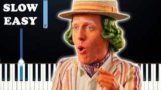 Wonka Soundtrack  Oompa Loompa SLOW EASY PIANO TUTORIAL [upl. by Ardnuaet]