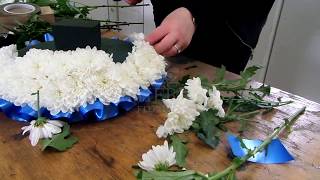 Katherines Florists Making a Blue and White Posy [upl. by Simara368]