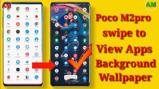 🔥Poco M2 🔥Poco M2pro Home Screen Swipe up To View Background Wallpaper Poco M2 Poco M2pro [upl. by Nallac964]