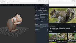 3D Modeling a Squirrel in SculptGL [upl. by Leirrad]