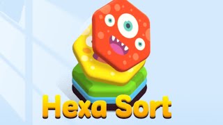 Hexa Stack Sort  Color Merge Mobile Game  Gameplay Android [upl. by Jade]