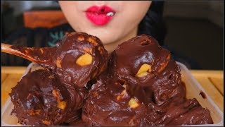 ASMR CHOCOLATE CREAM PUFFS  PROFITEROLE  DESSERT EATING SOUNDS  NO TALKING [upl. by Olivero848]