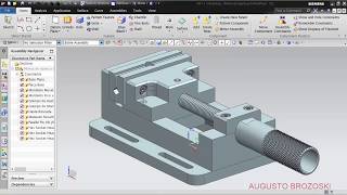 Bench Vise Clamping Morsa NX Siemens Parte 01 de 06 [upl. by Nosreg269]