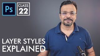 Layer Styles  Blending Options  Adobe Photoshop for Beginners  Class 22  Urdu  Hindi [upl. by Eryt]