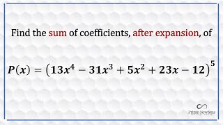 Find the sum of coefficients [upl. by Vidal]