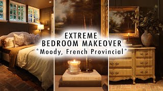 EXTREME BEDROOM MAKEOVER Moody French Provincial Before amp After  Part 2  XO MaCenna [upl. by Atilrep]