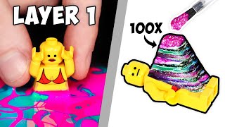 I Trapped CURSED LEGO Minifigures In 100 LAYERS of NAIL POLISH [upl. by Greenquist892]