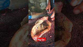 Amazing Pigs Ear Cutting amp ChoppingPork Ear pork porkrecipes hindisong food porkins amazing [upl. by Dnalevelc]