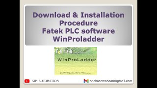 Download amp Installation Procedure Fatek PLC software WinProladder [upl. by Gridley]