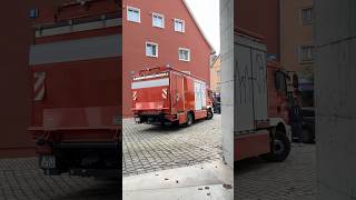 Wach Ausfahrt GWG Leutkirch beim Ausrücken feuerwehr leutkirchyoutubeyoutubeshorts ausrücken [upl. by Anibas352]