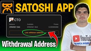 Satoshi App CTO withdrawal Address kaise link Karen  CTO Airdrop withdrawal [upl. by Mallin]