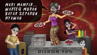 Warung Setan di Bazaar Agustusan HORORKOMEDI  Kartun Hantu Lucu Animasi Horor [upl. by Adigun]