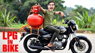 LPG GAS IN BIKE  Shocking But 100 Working  The Discovery Den [upl. by Notlim248]