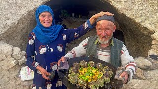 Old Lovers Cook Kebab for Their Grandchildren Afghan Cave Village Life [upl. by Anaeerb]