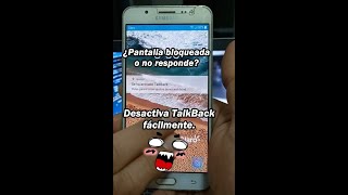 Desactivar TalkBack de tu Teléfono Android desbloquea fácilmente la Pantalla📱 Shorts [upl. by Anitnegra564]