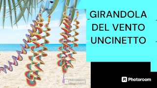 GIRANDOLA DEL VENTO uncinetto🪁🪁 spirale del vento video tutorial 🪁🪢🧶🪢 elenagabryela [upl. by Nadabas821]