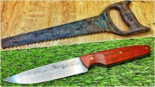 Making The Simplest Knife From an Old Saw [upl. by Anifad]