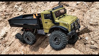 Fully Custom SCX24 RC Crawler 6x6 Unimog with Rear Steer Extreme Off Road Adventure [upl. by Ready]