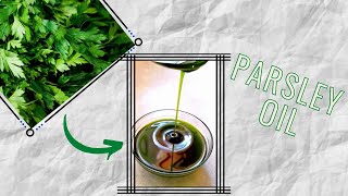 Parsley oil  Flavoured Herb oil  tinyfoodscoop [upl. by Ylrebnik]