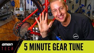 5 Minute Gear Adjust  How To Set Up Your Mountain Bike Gears Correctly [upl. by Nepsa639]