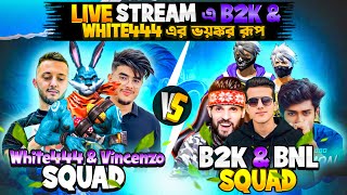 White444 amp Vincenzo Squad vs B2K amp Bnl Full Squad most insane match😡 Reaction By JR ARIF FF [upl. by Anaz]