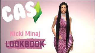 Sims 4 CAS│Nicki Minaj LOOKBOOK 💅🏽  CC LINKS│DreamSims [upl. by Yrakcaz]