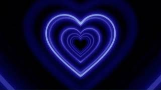 BLUE HEART Tunnel Background Video with LED Light Effect Full HD 💙 BLUE HEART Video Loop Tunnel [upl. by Aseral]