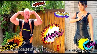 TNT Action Short Tom Terwilliger vs Japanese Ninja Girl Martial Arts Showdown action TNT shorts [upl. by Sarette438]