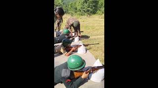 Firing with 22 Rifle  How to hold the Rifle in a lying position NCC training [upl. by Demona903]