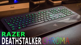 Razer DeathStalker Chroma RGB Gaming Keyboard Unboxing [upl. by Tenneb]