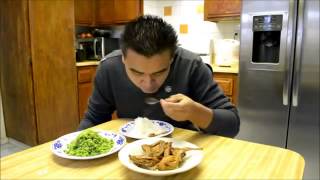 How to make Bok Sondaek with deep fried quail Cambodian spicy string bean salad [upl. by Agan]